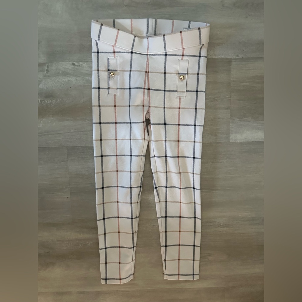 *JANIE AND JACK* GIRLS PLAID PONTE PANT* SIZE 5*